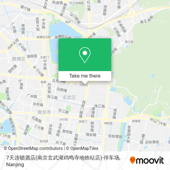 7天连锁酒店(南京玄武湖鸡鸣寺地铁站店)-停车场 map