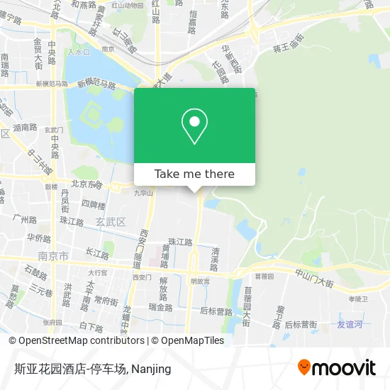 斯亚花园酒店-停车场 map