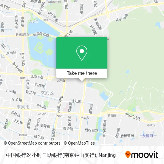 中国银行24小时自助银行(南京钟山支行) map