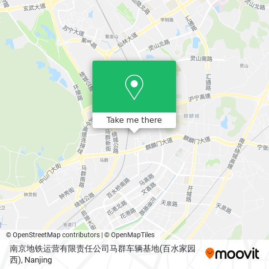 南京地铁运营有限责任公司马群车辆基地(百水家园西) map