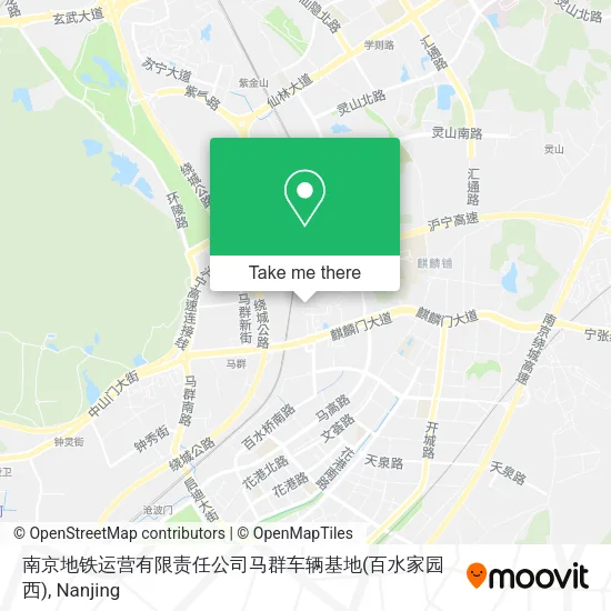 南京地铁运营有限责任公司马群车辆基地(百水家园西) map