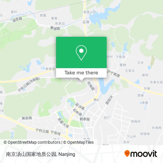南京汤山国家地质公园 map