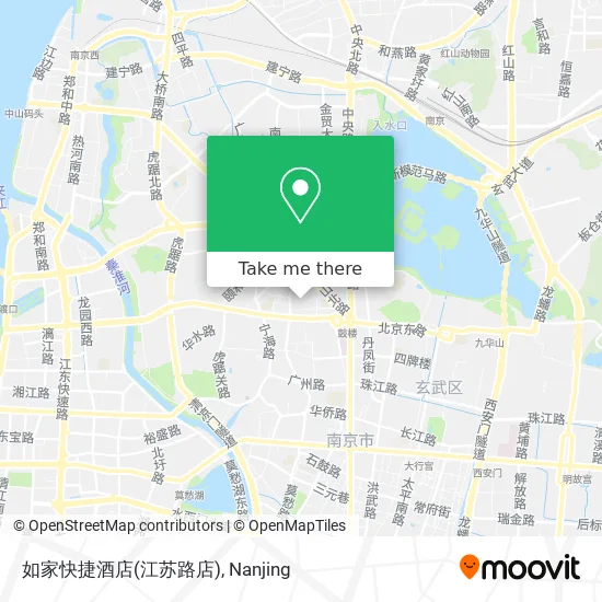 如家快捷酒店(江苏路店) map