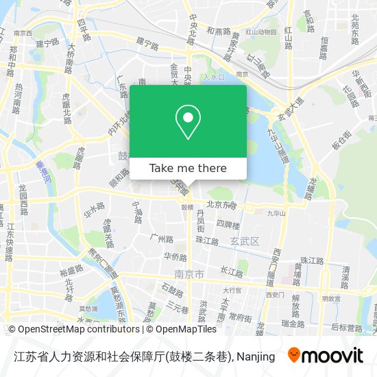 江苏省人力资源和社会保障厅(鼓楼二条巷) map