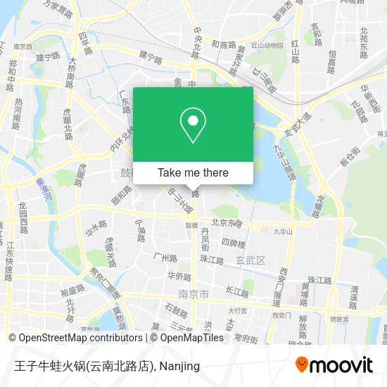 王子牛蛙火锅(云南北路店) map