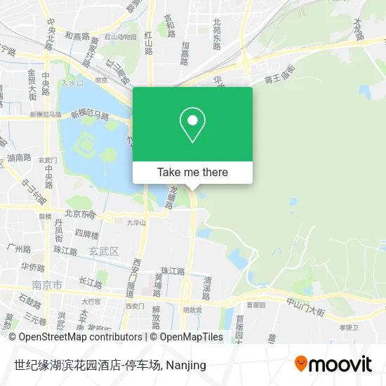 世纪缘湖滨花园酒店-停车场 map