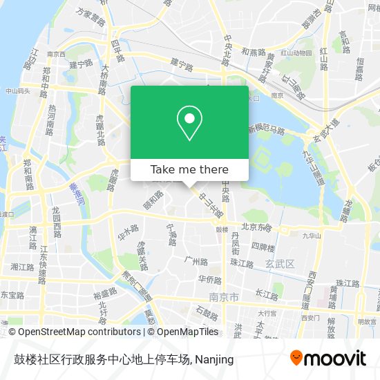 鼓楼社区行政服务中心地上停车场 map