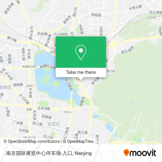 南京国际展览中心停车场-入口 map