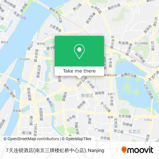 7天连锁酒店(南京三牌楼虹桥中心店) map