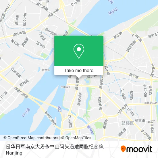 侵华日军南京大屠杀中山码头遇难同胞纪念碑 map