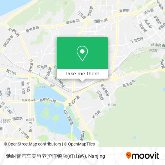 驰耐普汽车美容养护连锁店(红山路) map