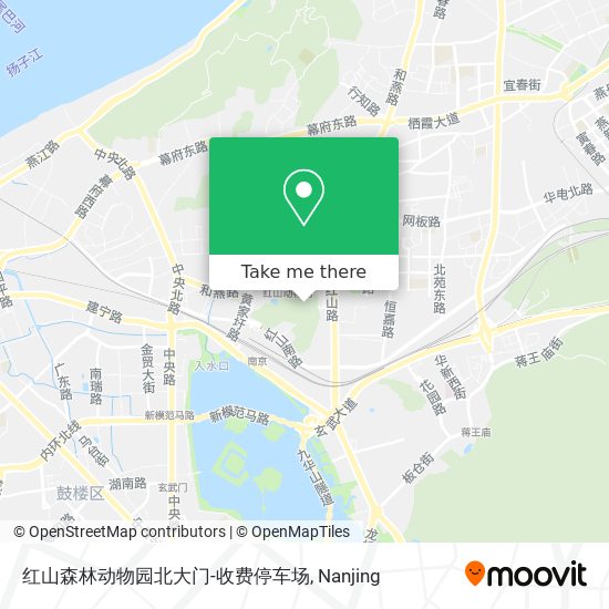红山森林动物园北大门-收费停车场 map