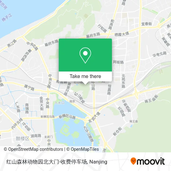 红山森林动物园北大门-收费停车场 map