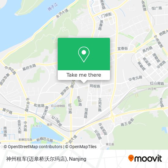 神州租车(迈皋桥沃尔玛店) map