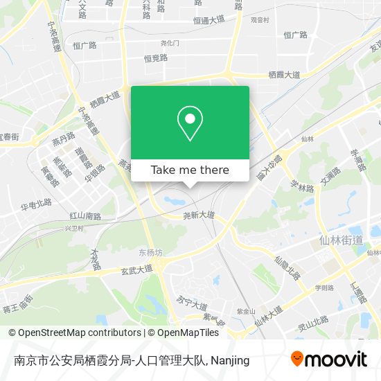 南京市公安局栖霞分局-人口管理大队 map