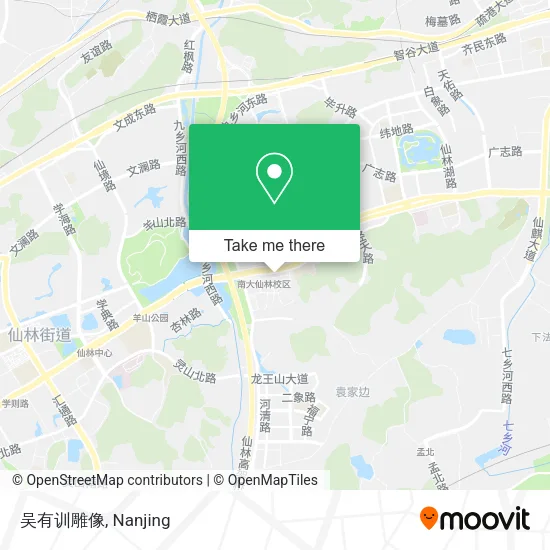 吴有训雕像 map