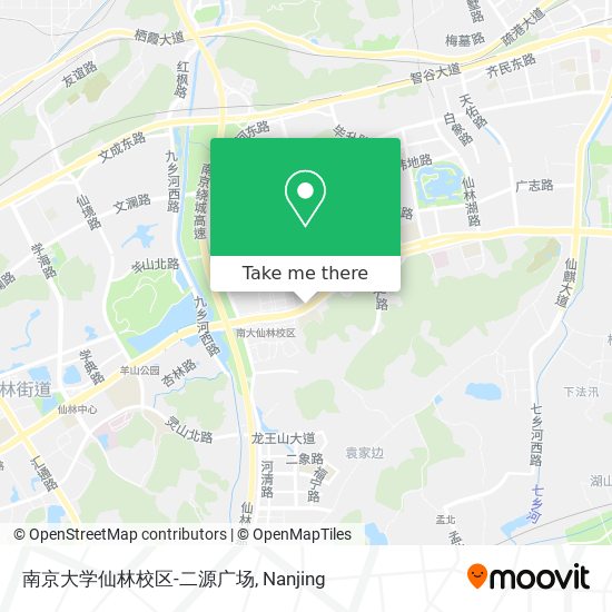 南京大学仙林校区-二源广场 map