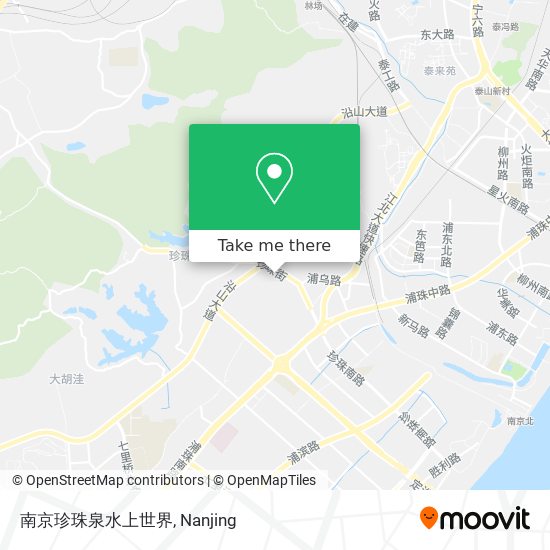 南京珍珠泉水上世界 map