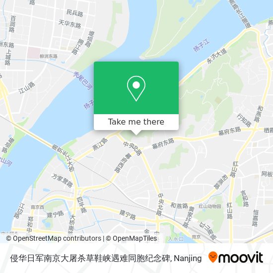 侵华日军南京大屠杀草鞋峡遇难同胞纪念碑 map