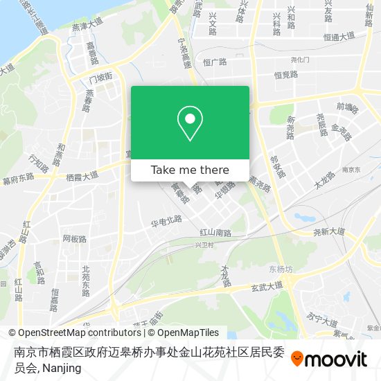 南京市栖霞区政府迈皋桥办事处金山花苑社区居民委员会 map