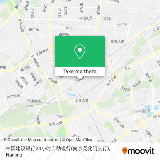 中国建设银行24小时自助银行(南京尧化门支行) map