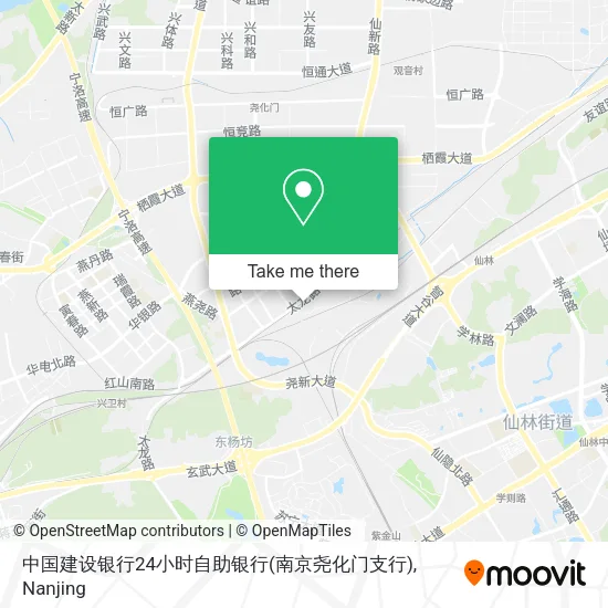 中国建设银行24小时自助银行(南京尧化门支行) map