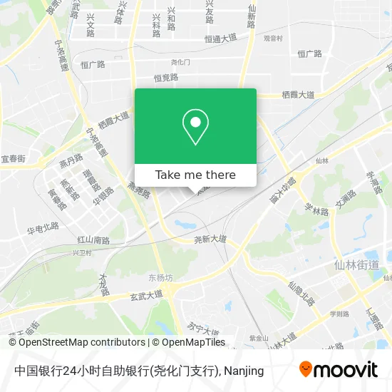 中国银行24小时自助银行(尧化门支行) map