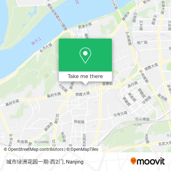 城市绿洲花园一期-西2门 map