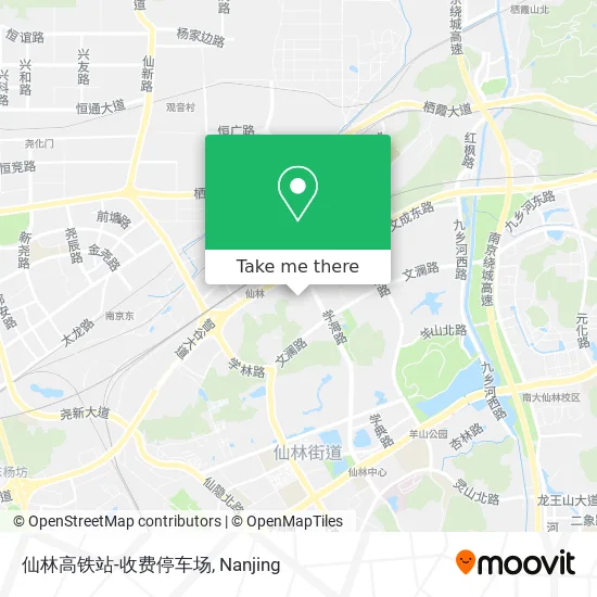 仙林高铁站-收费停车场 map