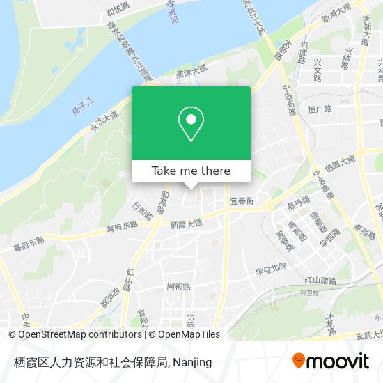 栖霞区人力资源和社会保障局 map