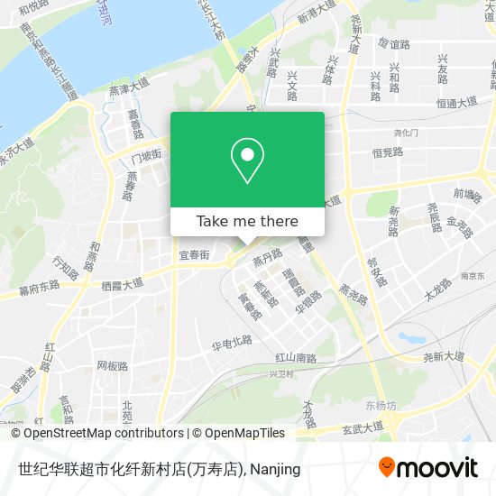 世纪华联超市化纤新村店(万寿店) map