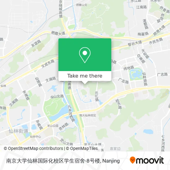 南京大学仙林国际化校区学生宿舍-8号楼 map