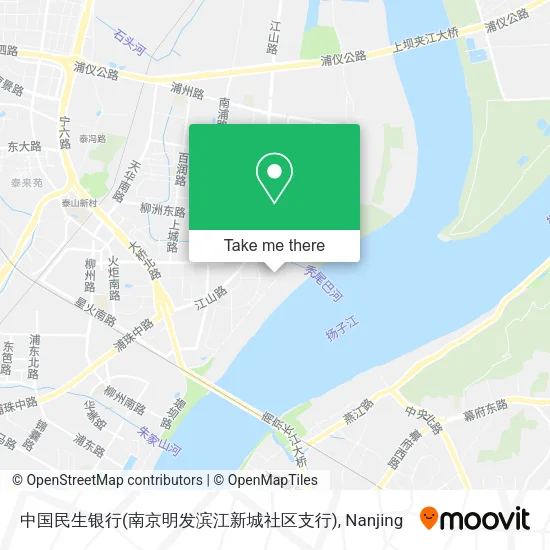 中国民生银行(南京明发滨江新城社区支行) map