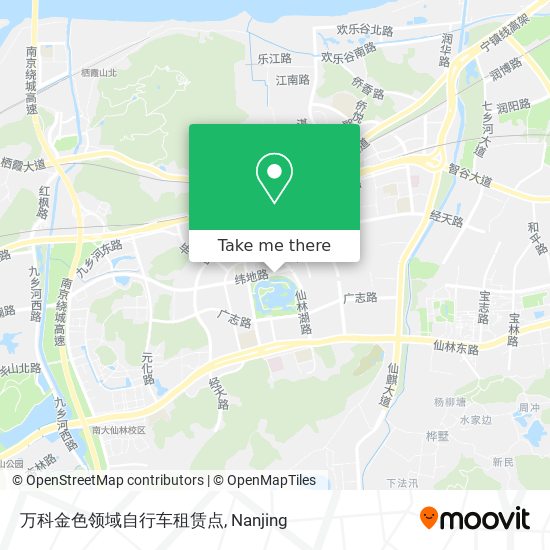 万科金色领域自行车租赁点 map