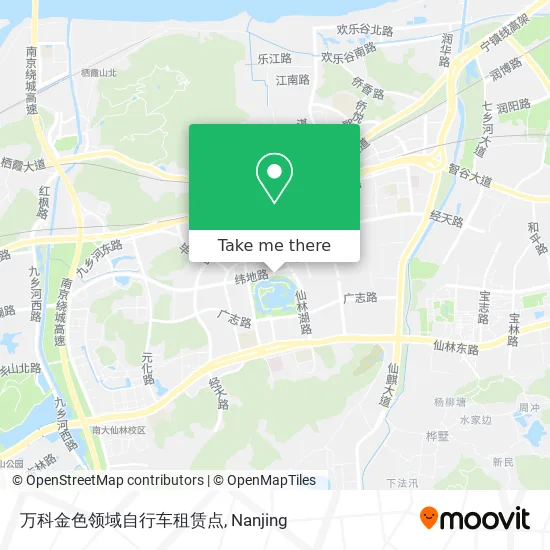 万科金色领域自行车租赁点 map