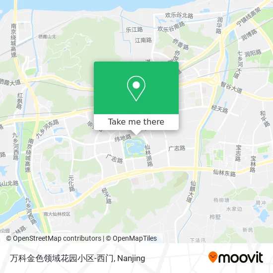 万科金色领域花园小区-西门 map