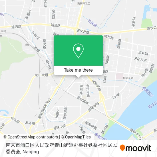 南京市浦口区人民政府泰山街道办事处铁桥社区居民委员会 map