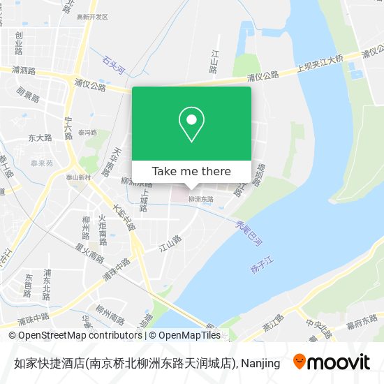 如家快捷酒店(南京桥北柳洲东路天润城店) map