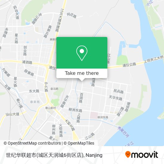 世纪华联超市(城区天润城6街区店) map