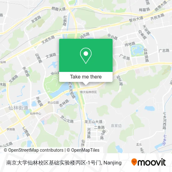 南京大学仙林校区基础实验楼丙区-1号门 map