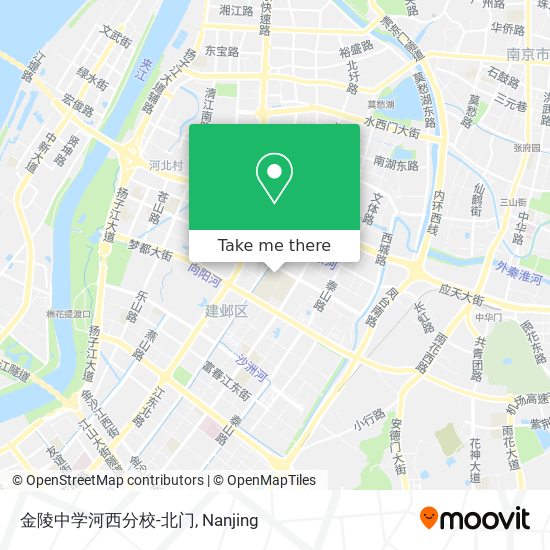 金陵中学河西分校-北门 map