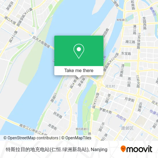 特斯拉目的地充电站(仁恒.绿洲新岛站) map