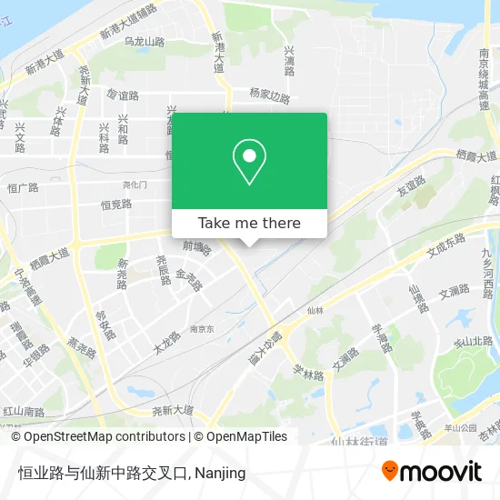 恒业路与仙新中路交叉口 map