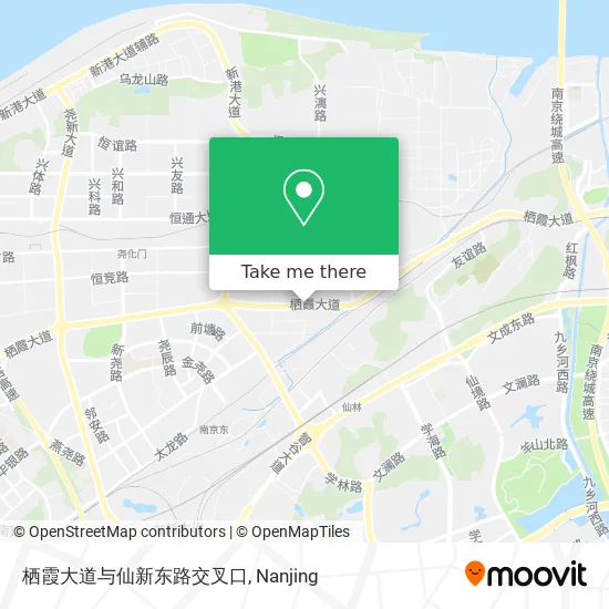 栖霞大道与仙新东路交叉口 map