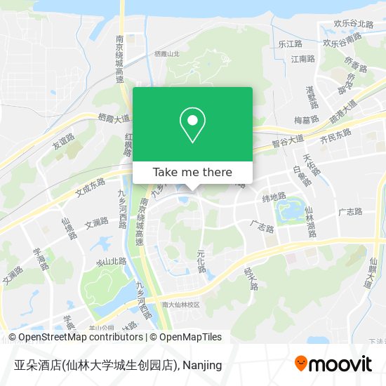 亚朵酒店(仙林大学城生创园店) map
