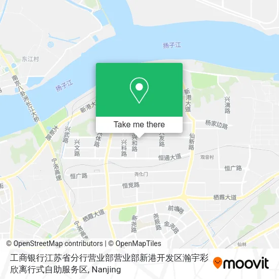 工商银行江苏省分行营业部营业部新港开发区瀚宇彩欣离行式自助服务区 map