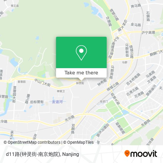 d11路(钟灵街-南京炮院) map