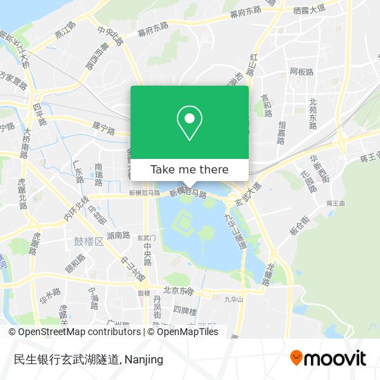 民生银行玄武湖隧道 map
