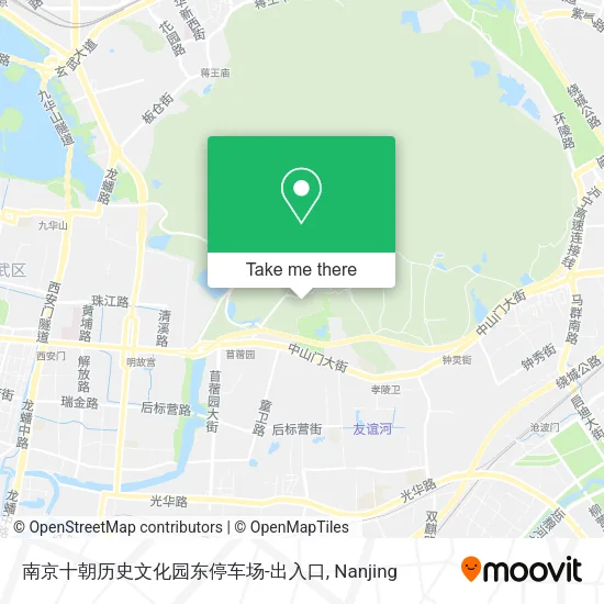 南京十朝历史文化园东停车场-出入口 map