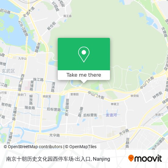 南京十朝历史文化园西停车场-出入口 map